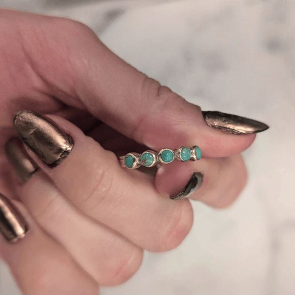 Anna Beck Turquoise Multi-Stone Stacking Ring- size 6 - Picture 4 of 9